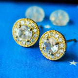 【お値下げ】天然アンデシンラブラドライト 天然ダイヤモンド 18金ピアス