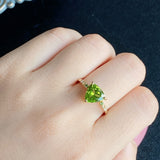 【パキスタン産】天然ペリドット 天然ガーネット 天然ダイヤモンド リング