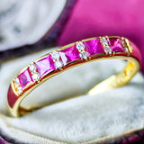 天然ルビー 天然ダイヤモンド リング