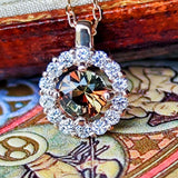 天然アンダリュサイト 天然ダイヤモンド ネックレス