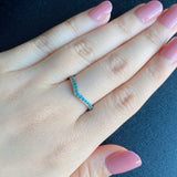 天然パライバトルマリン ハーフエタニティリング プラチナ