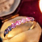 天然アレキサンドライト ハーフエタニティリング