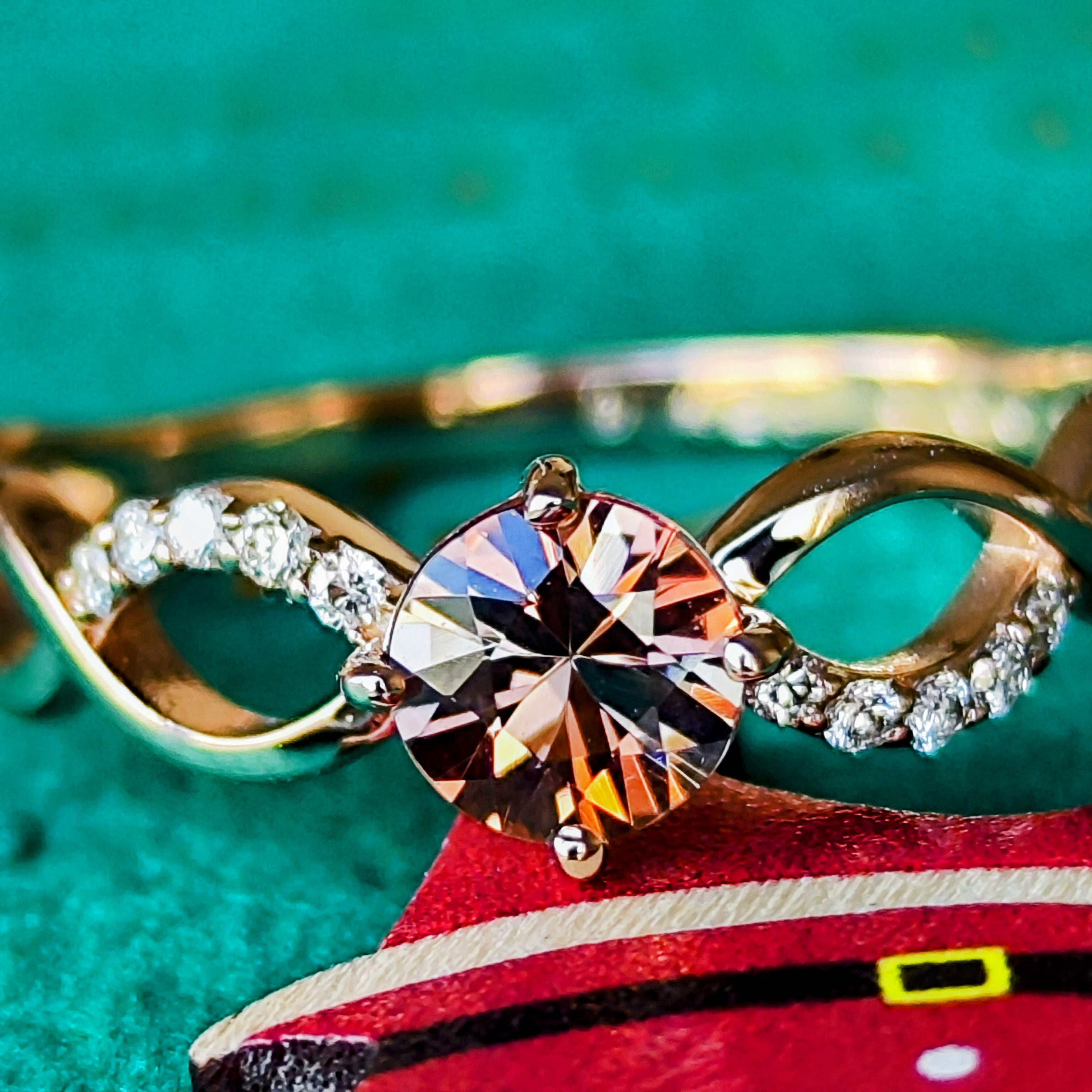 天然ダイヤモンド　リング 天然アンダリュサイト 天然ダイヤモンド リング – Mico宝飾店