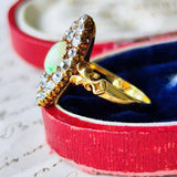 【イギリス アンティーク】天然オパール 天然ダイヤモンド リング