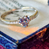 【お値下げ】天然アレキサンドライト 天然ダイヤモンド リング