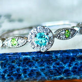 天然パライバトルマリン 天然デマントイドガーネット 天然アウイナイト リング