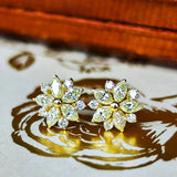 天然ダイヤモンド マーキスカット 18金ピアス