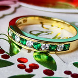 【オールドティファニー】TIFFANY&Co. ティファニー エメラルド ダイヤモンド ヴィンテージリング