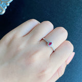 【非加熱 ピジョンブラッド】天然ルビー 天然ダイヤモンド リング