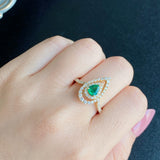 【コロンビア産】天然エメラルド 天然ダイヤモンド リング