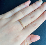 【ローズカット】天然ダイヤモンド ハーフエタニティリング