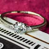 【Dカラー】天然ダイヤモンド 0.366ct リング