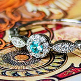 天然パライバトルマリン 天然ダイヤモンド リング