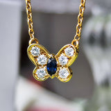 Van Cleef & Arpels ヴァンクリーフ&アーペル パピヨン ネックレス ダイヤモンド サファイア