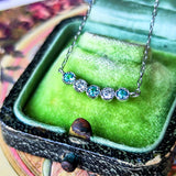 天然パライバトルマリン 天然ダイヤモンド ネックレス