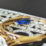 【お値下げ】イギリス アンティーク 合成サファイア リング