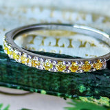 天然イエローダイヤモンド ハーフエタニティリング