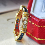【Vintage Cartier】カルティエ コンテッサ サファイア ダイヤモンド フル リング