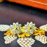 天然ダイヤモンド マーキスカット 18金ピアス