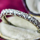 【ローズカット】天然ダイヤモンド ハーフエタニティリング