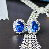 天然サファイア 天然ダイヤモンド 18金WG ピアス