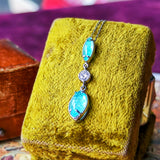 天然パライバトルマリン 天然ピンクダイヤモンド ネックレス