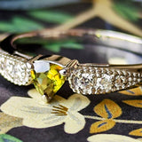 【お値下げ】天然クロムスフェーン 天然ダイヤモンド リング