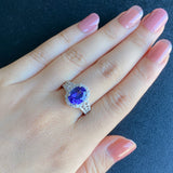 天然タンザナイト 2.47ct 天然ダイヤモンド リング