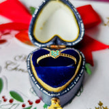 天然パライバトルマリン ハートモチーフ 18金リング