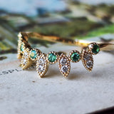 【お値下げ】天然エメラルド 天然ダイヤモンド 18金リング