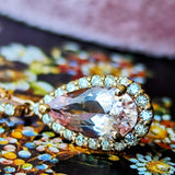 天然モルガナイト 天然ダイヤモンド ネックレス