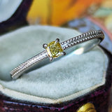 【お値下げ】カラーダイヤ 天然ダイヤモンド FANCY DEEP YELLOW リング