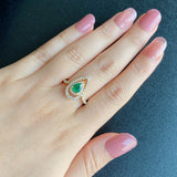 【コロンビア産】天然エメラルド 天然ダイヤモンド リング