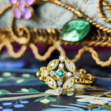 【童話シリーズ 白雪姫】セミオーダーリング 天然パライバトルマリン 天然ダイヤモンド