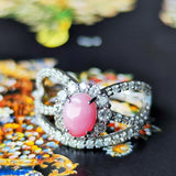 天然コンクパール 天然ダイヤモンド リング