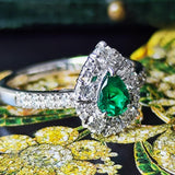 天然エメラルド 天然ダイヤモンド リング