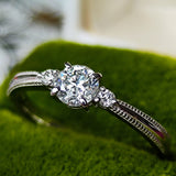 【Dカラー】天然ダイヤモンド 0.366ct リング