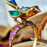 【フランス アンティーク】鳥のモチーフ アンティークリング