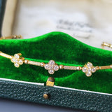 【形状記憶】天然ダイヤモンド 18金ブレスレット バングル