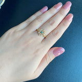 【童話シリーズ 白雪姫】セミオーダーリング 天然パライバトルマリン 天然ダイヤモンド