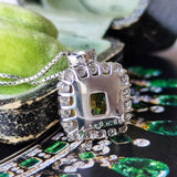 【大粒 4.36ct】天然スフェーン 天然ダイヤモンド ネックレス