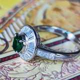 【ザンビア産 ノンオイル】天然エメラルド 天然ダイヤモンド リング GIA