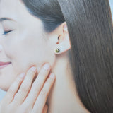 天然ダイヤモンド マーキスカット 18金ピアス