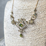 【イギリス アンティーク】ペリドット シードパール ネックレス