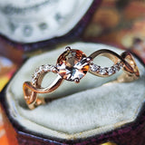 天然アンダリュサイト 天然ダイヤモンド リング