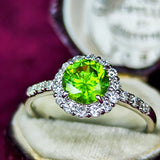 【大粒 1.12ct】天然デマントイドガーネット 天然ダイヤモンド リング