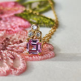 【パパラチアサファイア】天然ダイヤモンド ネックレス