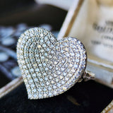 【全石 ハート&キューピッド】天然ダイヤモンド ハートモチーフ 1.90ct リング