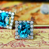 天然ジルコン 天然ダイヤモンド ピアス