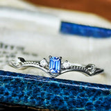 天然ベニトアイト 天然ダイヤモンド リング